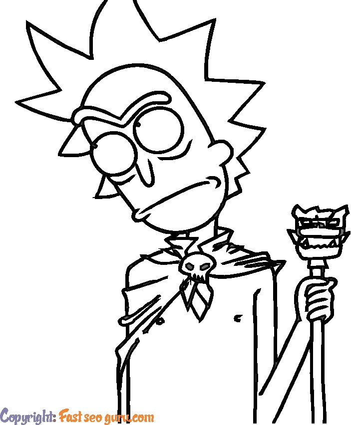 rick and morty coloring pages to printable